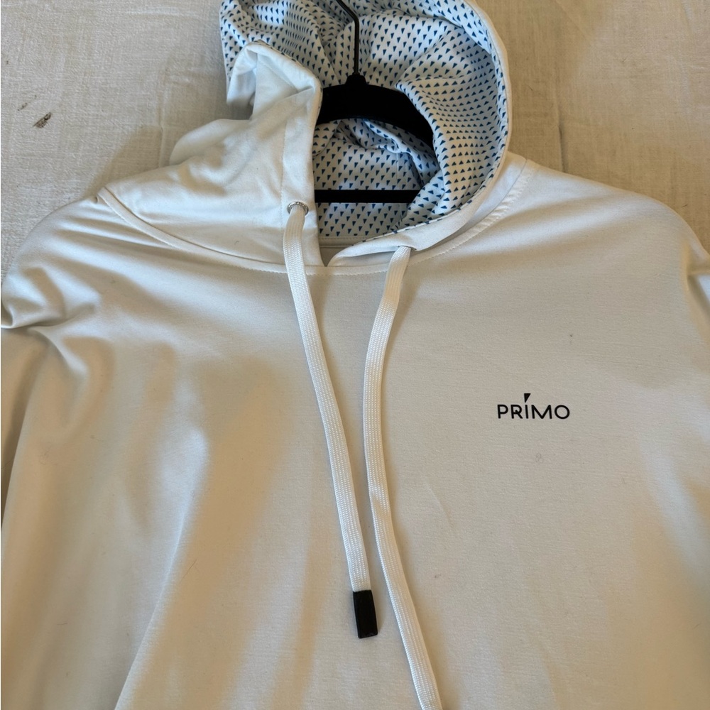 Primo White Men's Lightweight Hoodie